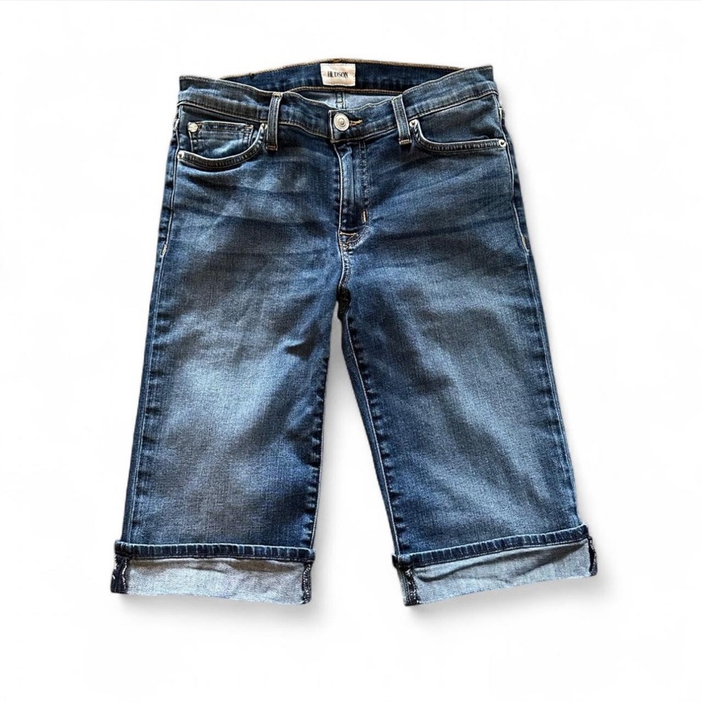 Hudson Jeans Amelia 28 Denim Cuffed‎ Bermuda Shorts
